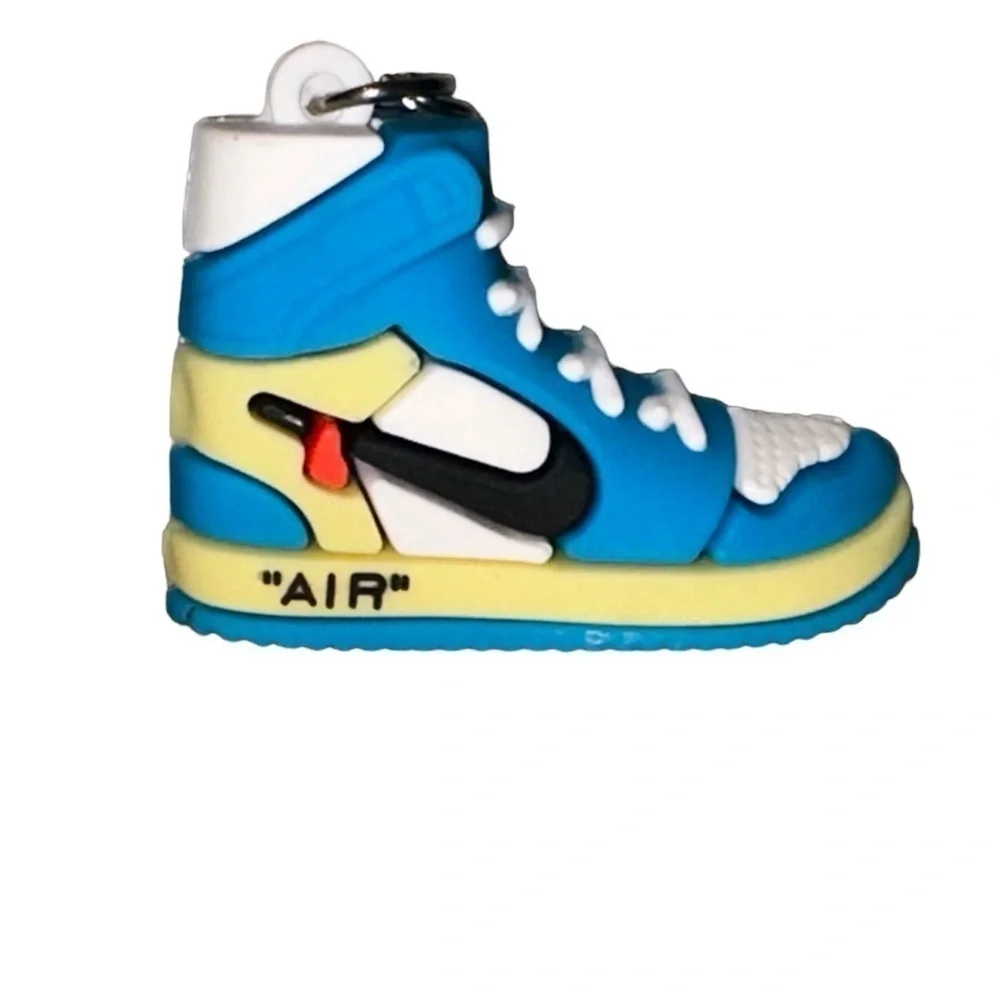 Air Jordan 1 High Top Nike Key Chain/ Bag Charm Blue/White/Yellow Comes w/box